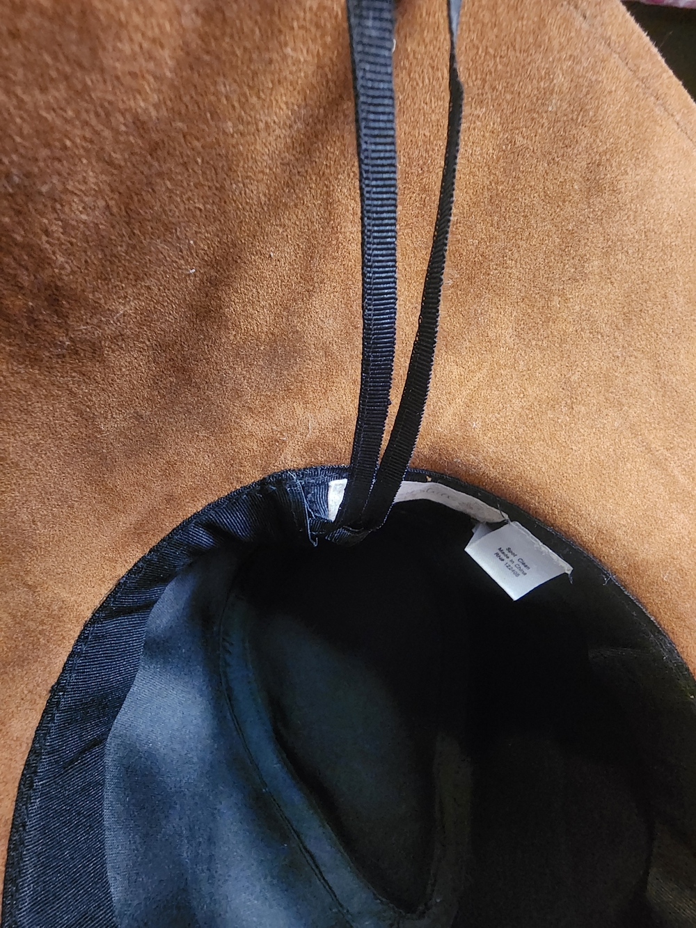 Altar'd State Brown Suede Wide-Brim Hat with Braided Chin Cord - Picture 6 of 7